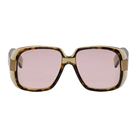 gucci tortoiseshell oversized cruise square sunglasses|Gucci gg0062s sunglasses.